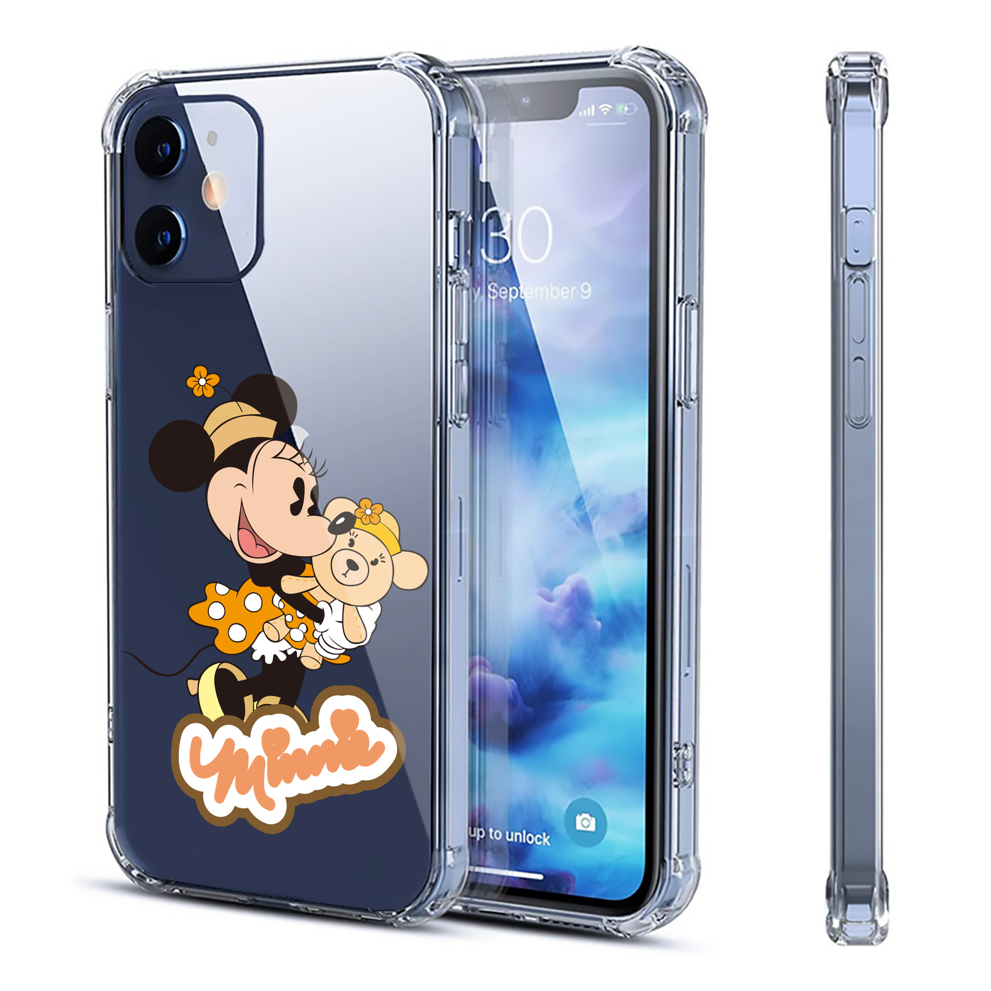 （画像用） ミッキーマウス Mickey Mouse 【iPhone 12シリーズ対応】透明スマホケース（クリアソフトケース）